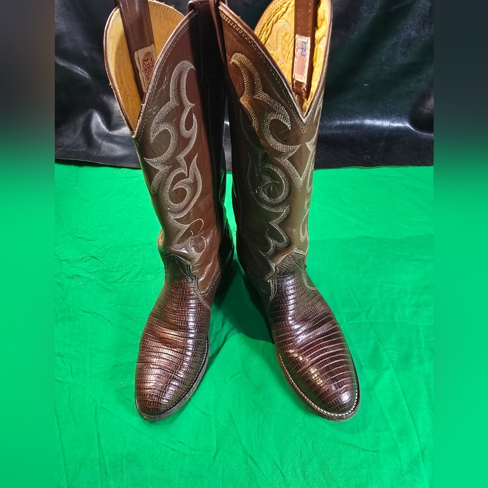 Women's Nocona Western Boots Brown Lizard Leather Size 6